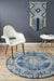 Matai Navy Round Transitional Floral Medallion Contemporary Rug, Rugs, Ozark Home 