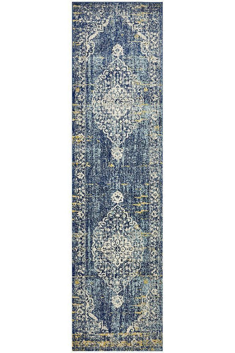 Matai Navy Transitional Floral Medallion Contemporary Rug, Rugs, Ozark Home 