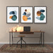 Modern Dreams - Three Piece Geometric Painted Wall Art Prints, Wall Art, Ozark Home 