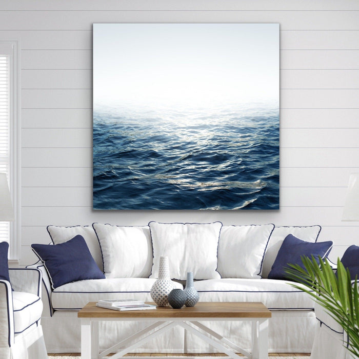 Moonlit Ocean - Hamptons Water Coastal Print on Canvas