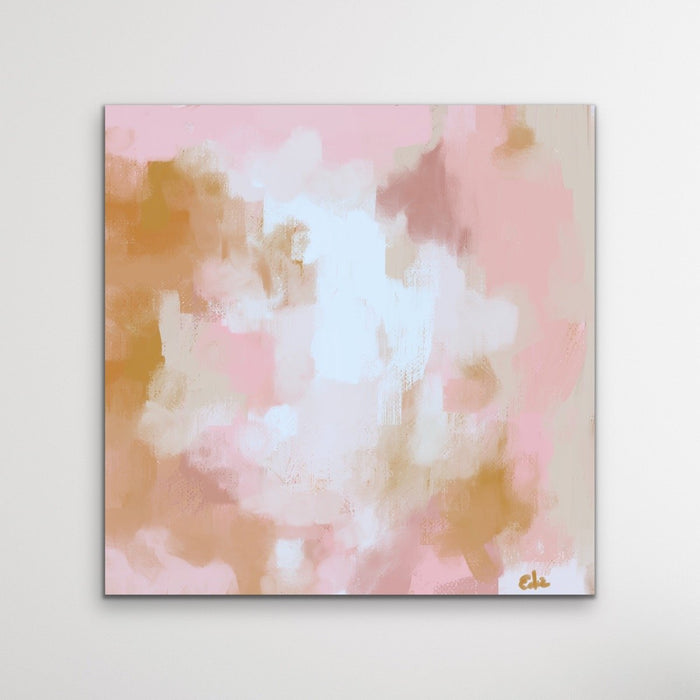 Moroccan Bazaar- Pink Ochre Orange Boho Abstract Canvas Print, Wall Art, Ozark Home 