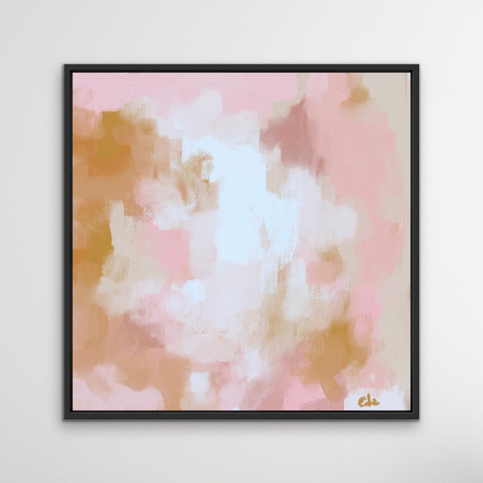 Moroccan Bazaar- Pink Ochre Orange Boho Abstract Canvas Print, Wall Art, Ozark Home 