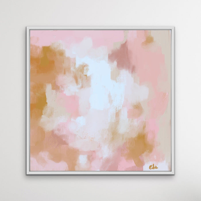 Moroccan Bazaar- Pink Ochre Orange Boho Abstract Canvas Print, Wall Art, Ozark Home 