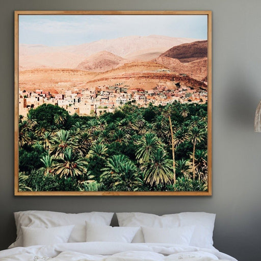 Moroccan Nights - Moroccan Village Desert Oasis Photographic Wall Art Print  Canvas, Wall Art, Ozark Home 