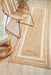 Nadora Natural & White Border Handbraided Jute Runner Rug, Rugs, Ozark Home 