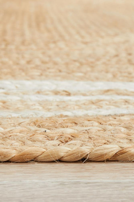 Nadora Natural & White Border Handbraided Jute Rug, Rugs, Ozark Home 