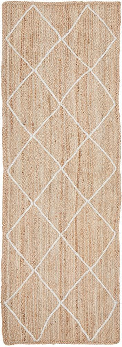 Nadora Natural & White Chevron Handbraided Jute Rug, Rugs, Ozark Home 