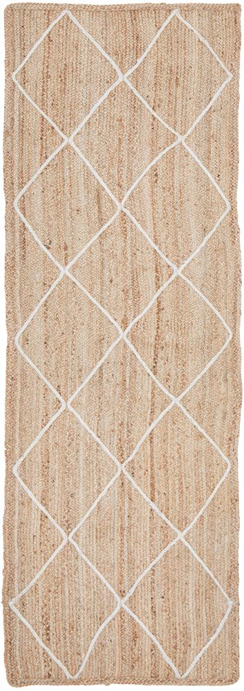 Nadora Natural & White Chevron Handbraided Jute Rug, Rugs, Ozark Home 