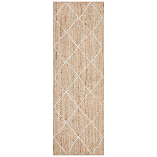 Nadora Natural & White Chevron Handbraided Jute Runner Rug, Rugs, Ozark Home 