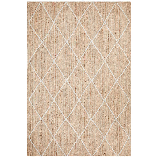 Nadora Natural & White Chevron Handbraided Jute Rug, Rugs, Ozark Home 