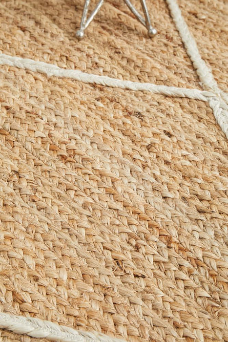 Nadora Natural & White Chevron Handbraided Jute Rug, Rugs, Ozark Home 