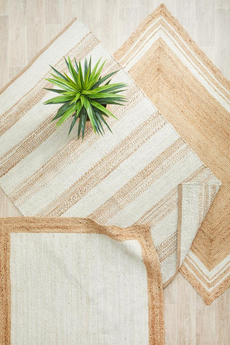 Nadora Natural & White Chevron Handbraided Jute Rug, Rugs, Ozark Home 