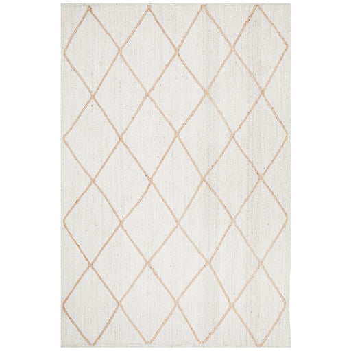 Nadora White & Natural Chevron Handbraided Jute Rug, Rugs, Ozark Home 