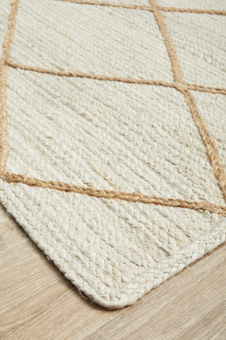 Nadora White & Natural Chevron Handbraided Jute Rug, Rugs, Ozark Home 