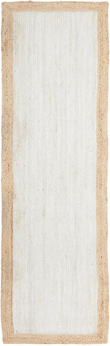 Nadora White & Natural Border Handbraided Jute Rug, Rugs, Ozark Home 