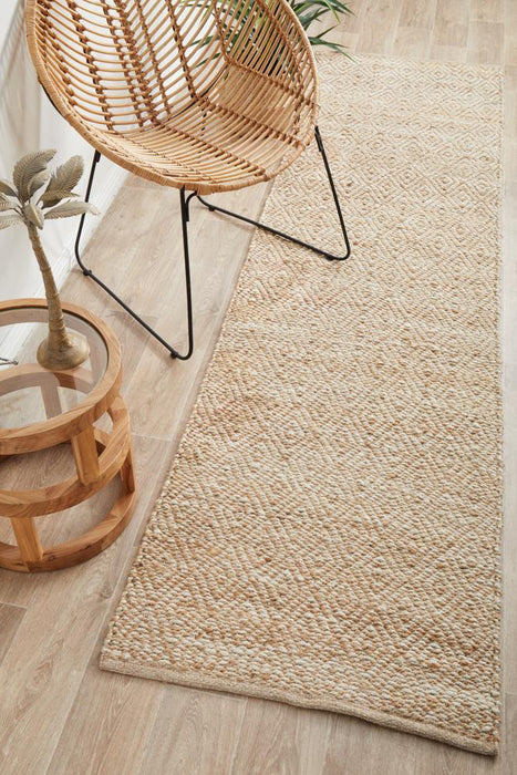 Nadora Natural Diamond Handbraided Jute Runner Rug, Rugs, Ozark Home 