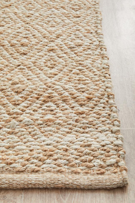 Nadora Natural Diamond Handbraided Jute Runner Rug, Rugs, Ozark Home 