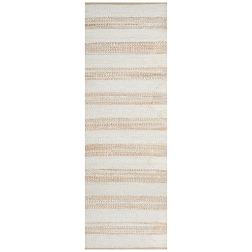 Nadora Natural & White Stripe Handbraided Jute Runner Rug, Rugs, Ozark Home 