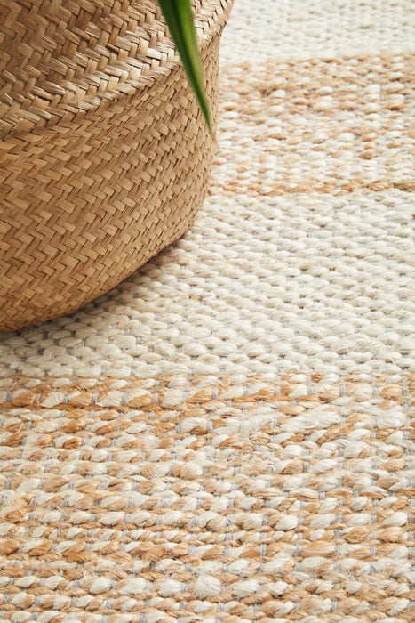 Nadora Natural & White Stripe Handbraided Jute Runner Rug, Rugs, Ozark Home 