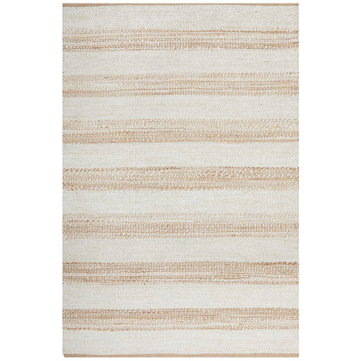 Nadora Natural & White Stripe Handbraided Jute Rug, Rugs, Ozark Home 