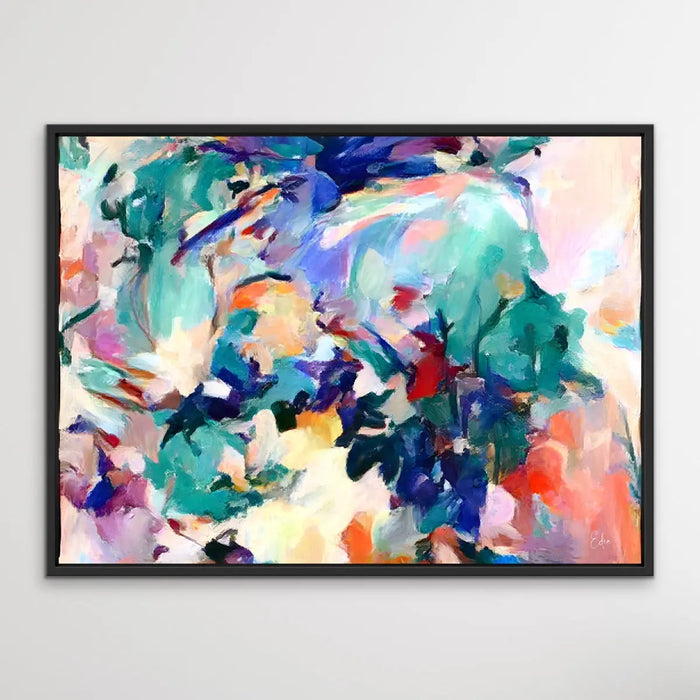 New Years Eve - Colourful Abstract Pink Blue Artwork Canvas Print by Edie Fogarty, Wall Art, Ozark Home 