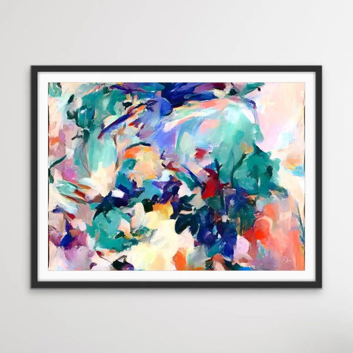 New Years Eve - Colourful Abstract Pink Blue Artwork Canvas Print by Edie Fogarty, Wall Art, Ozark Home 