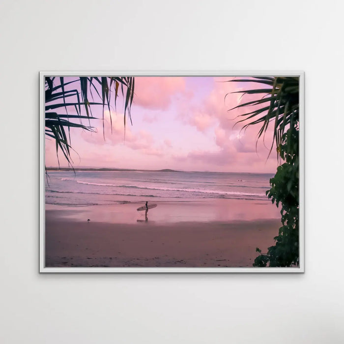 Noosa Dawn - Sunshine Coast Queensland Surfer Noosa Beach Photographic Canvas Art Print, Wall Art, Ozark Home 