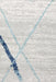 Oren White & Blue Round Bohemian Diamond Stroke Contemporary Rug, Rugs, Ozark Home 