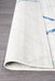 Oren White & Blue Bohemian Diamond Stroke Contemporary Runner Rug, Rugs, Ozark Home 