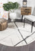 Oren White & Grey Round Bohemian Diamond Stroke Contemporary Rug, Rugs, Ozark Home 