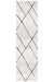 Oren White & Grey Bohemian Diamond Stroke Contemporary Rug, Rugs, Ozark Home 