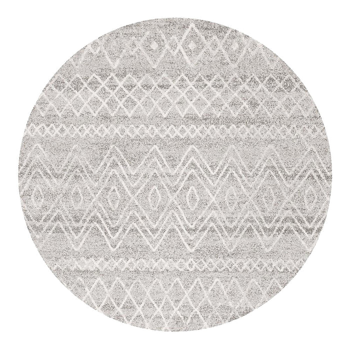 Oren Grey Round Rustic Combined Tribal Pattern Contemporary Rug, Rugs, Ozark Home 