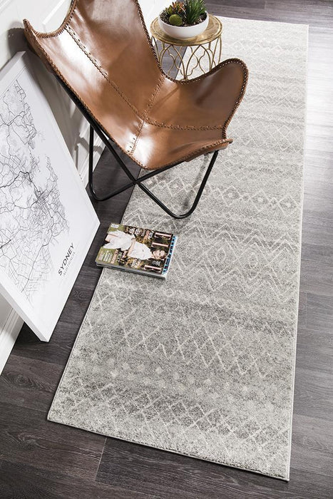 Oren Grey Rustic Combined Tribal Pattern Contemporary Runner Rug, Rugs, Ozark Home 