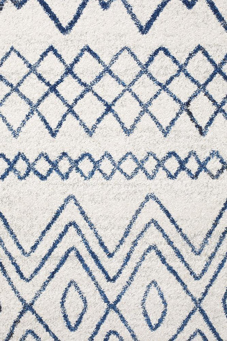 Oren White Rustic Combined Tribal Pattern Contemporary Runner Rug, Rugs, Ozark Home 