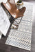 Oren White Rustic Combined Tribal Pattern Contemporary Runner Rug, Rugs, Ozark Home 
