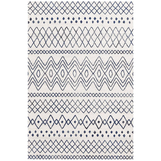 Oren White Rustic Combined Tribal Pattern Contemporary Rug, Rugs, Ozark Home 