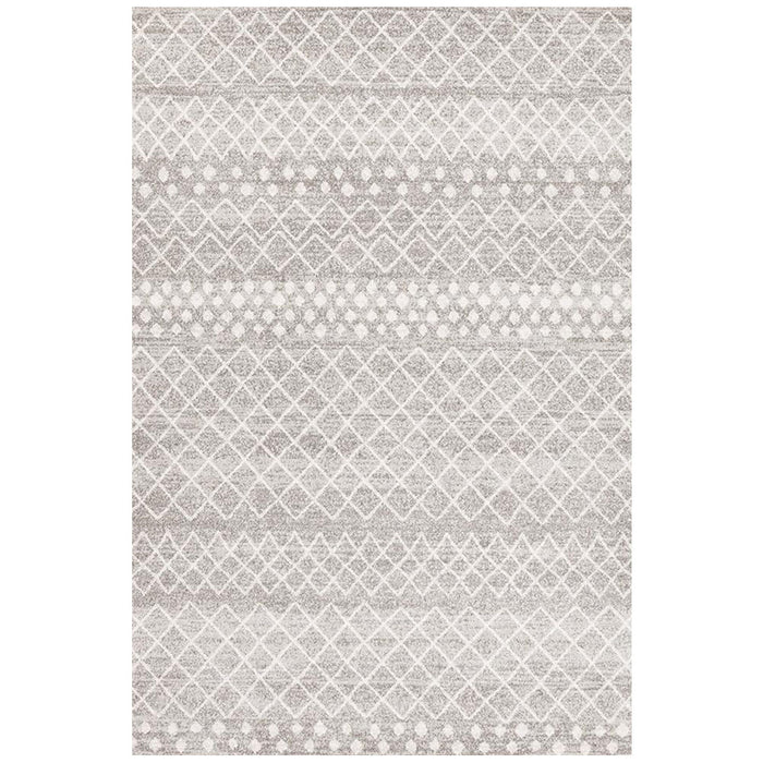 Oren Silver Tribal Trellis Contemporary Rug, Rugs, Ozark Home 