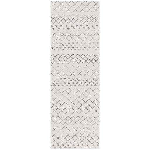 Oren White & Silver Tribal Trellis Contemporary Runner Rug, Rugs, Ozark Home 