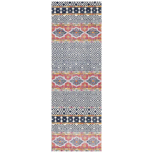 Oren Multicoloured Combined Tribal Pattern Contemporary Runner Rug, Rugs, Ozark Home 