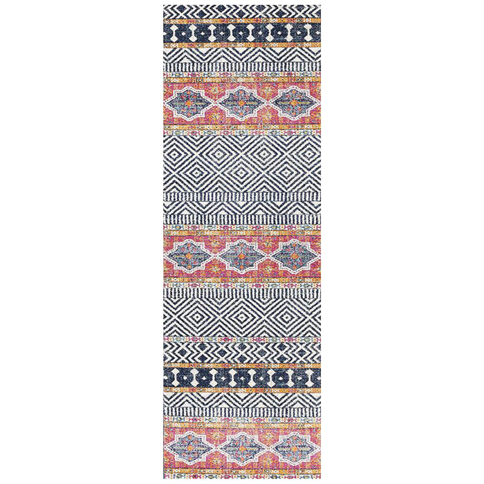 Oren Multicoloured Combined Tribal Pattern Contemporary Runner Rug, Rugs, Ozark Home 