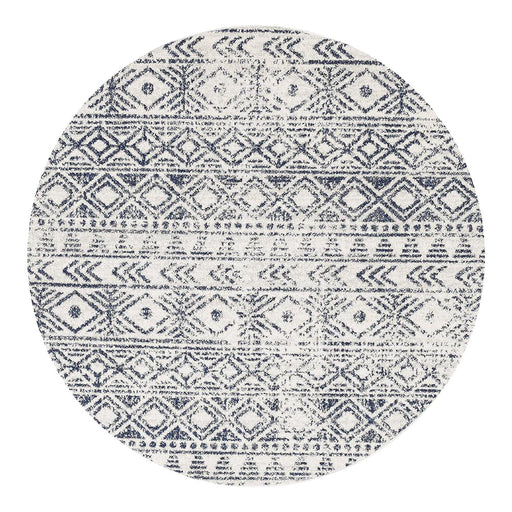 Oren Blue Round Transitional Rustic Tribal Contemporary Rug, Rugs, Ozark Home 