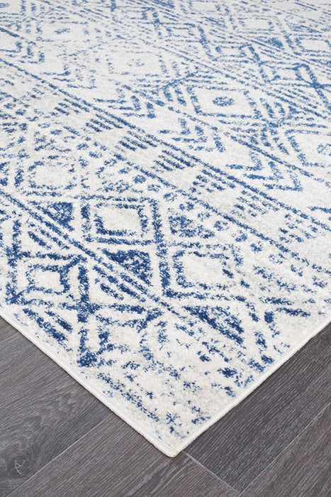 Oren Blue Transitional Rustic Tribal Contemporary Runner Rug, Rugs, Ozark Home 