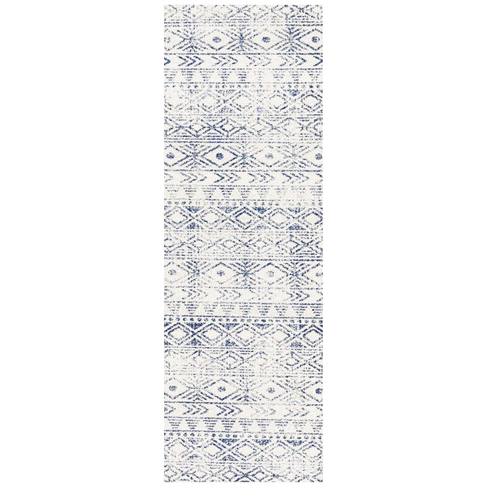 Oren Blue Transitional Rustic Tribal Contemporary Runner Rug, Rugs, Ozark Home 