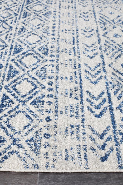 Oren Blue Transitional Rustic Tribal Contemporary Runner Rug, Rugs, Ozark Home 