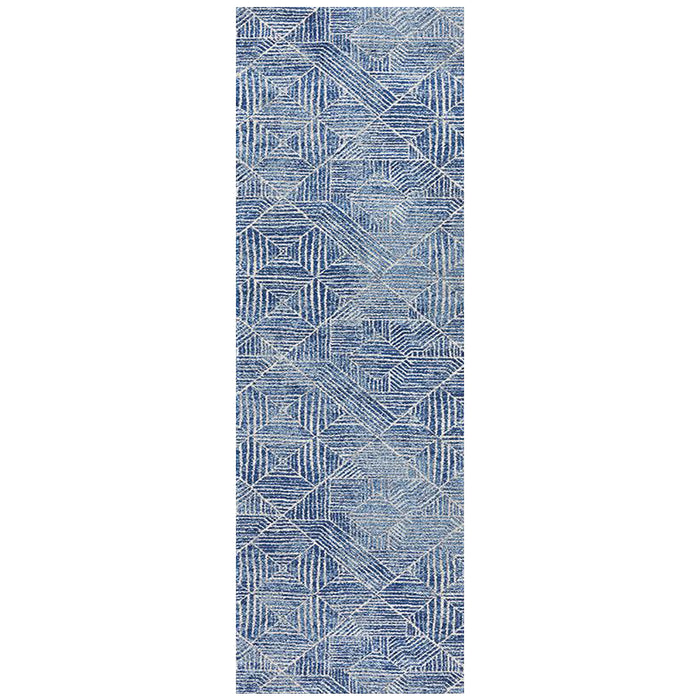 Oren Navy Transitional Bohemian Diamond Contemporary Runner Rug, Rugs, Ozark Home 