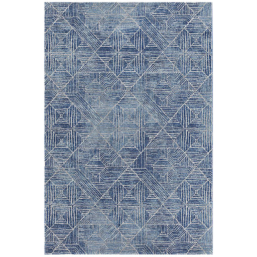 Oren Navy Transitional Bohemian Diamond Contemporary Rug, Rugs, Ozark Home 