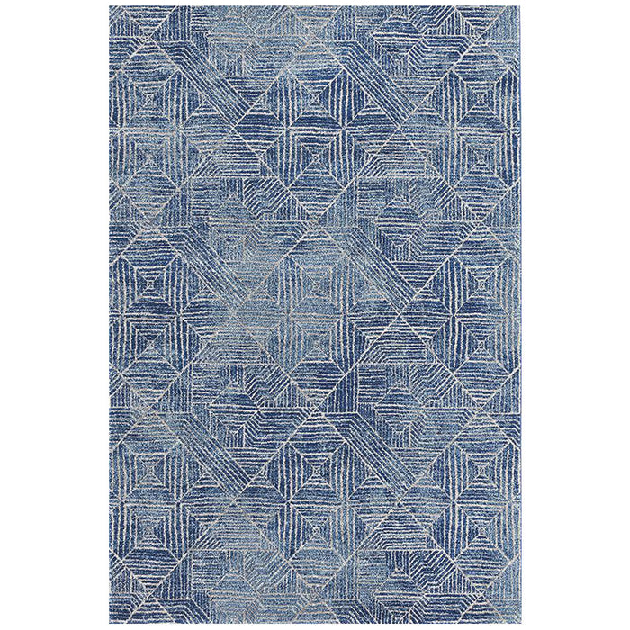 Oren Navy Transitional Bohemian Diamond Contemporary Rug, Rugs, Ozark Home 