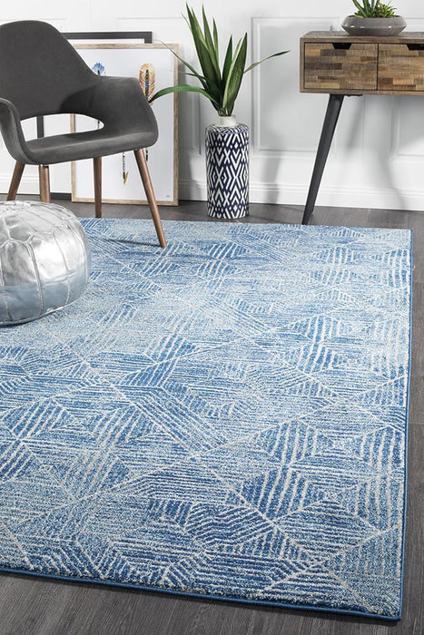 Oren Navy Transitional Bohemian Diamond Contemporary Rug, Rugs, Ozark Home 