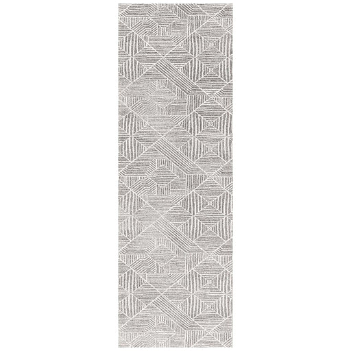 Oren Silver Transitional Bohemian Diamond Contemporary Runner Rug, Rugs, Ozark Home 