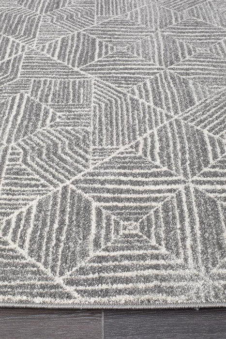 Oren Silver Transitional Bohemian Diamond Contemporary Rug, Rugs, Ozark Home 